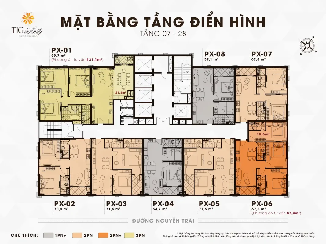 Mặt bằng Tig Tower Infinity 108 Nguyễn Trãi
